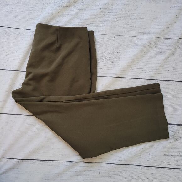 Chico's Size 2 US 12 Juliet Ankle Pants Ambered Olive Straight Leg Dress Pants - Picture 9 of 9